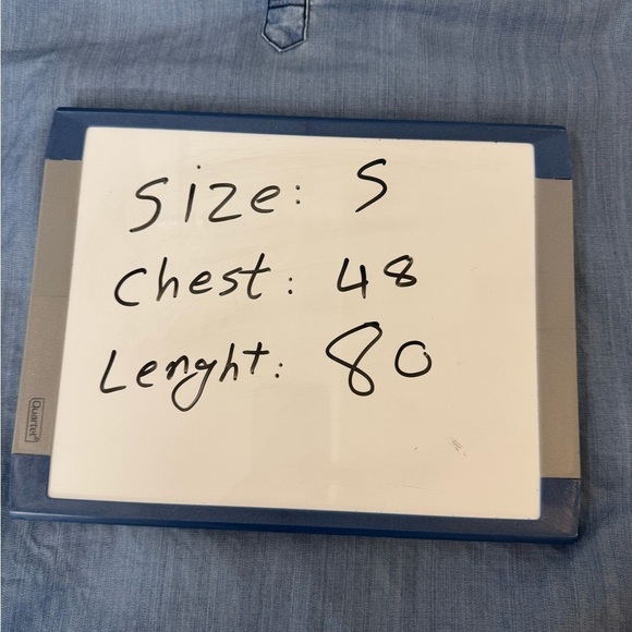 Velvet Heart Women's Knee Length Denim Shirt Dress Blue 3/4 Roll Sleeve Collared - Picture 10 of 10